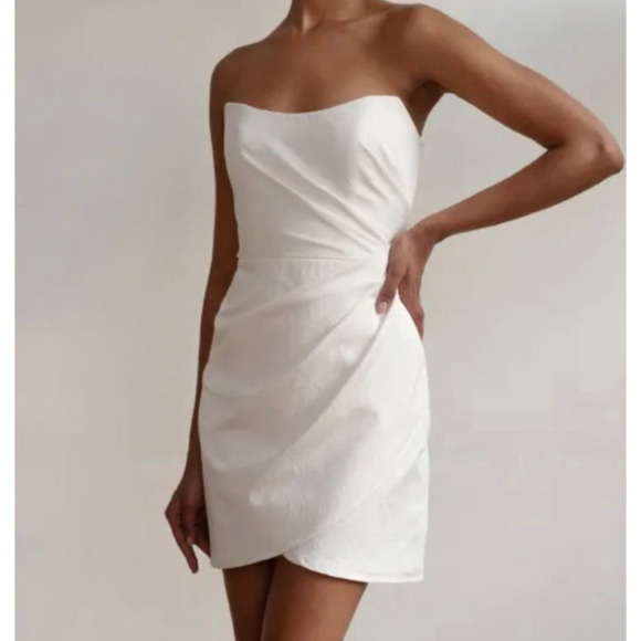 Jenny Yoo Collection Tatiana Dress Women's 16 Strapless Ivory Wedding Bride - Picture 1 of 8